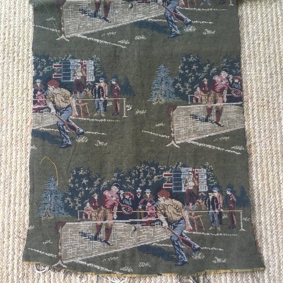 Tapestry Fabric.Tennis Theme. 33x13 - Picture 5 of 8